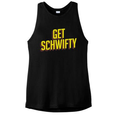 Get Schwifty Classic Comic Book Style Ladies PosiCharge Tri-Blend Wicking Tank