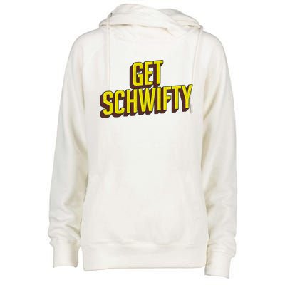 Get Schwifty Classic Comic Book Style Womens Funnel Neck Pullover Hood