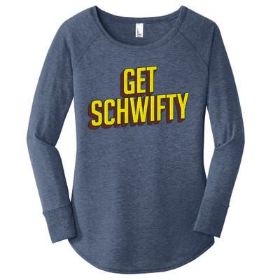 Get Schwifty Classic Comic Book Style Women's Perfect Tri Tunic Long Sleeve Shirt