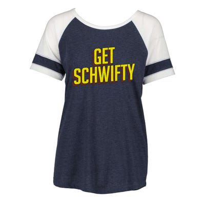 Get Schwifty Classic Comic Book Style Enza Ladies Jersey Colorblock Tee