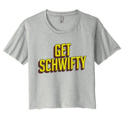 Get Schwifty Classic Comic Book Style Women's Crop Top Tee