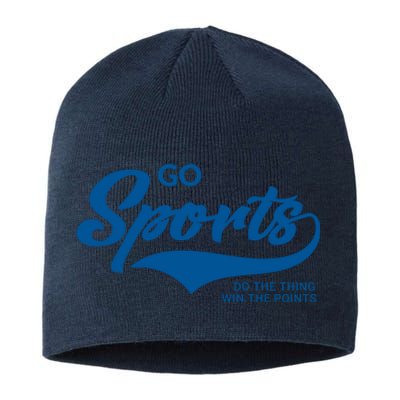 Go Sports! Do The Thing Win The Points Funny Sportsball Sustainable Beanie