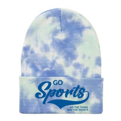 Go Sports! Do The Thing Win The Points Funny Sportsball Tie Dye 12in Knit Beanie