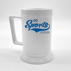 Go Sports! Do The Thing Win The Points Funny Sportsball Beer Stein