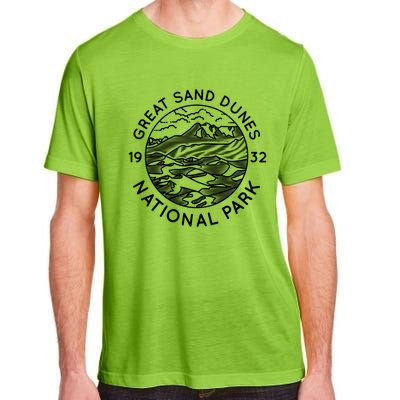 Great Sand Dunes National Park Cool White Line Art Outdoor Gift Adult ChromaSoft Performance T-Shirt