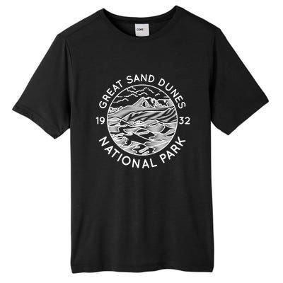 Great Sand Dunes National Park Cool White Line Art Outdoor Gift Tall Fusion ChromaSoft Performance T-Shirt