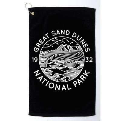 Great Sand Dunes National Park Cool White Line Art Outdoor Gift Golf Towel