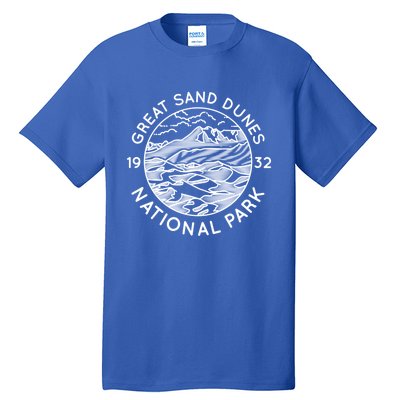 Great Sand Dunes National Park Cool White Line Art Outdoor Gift Tall T-Shirt