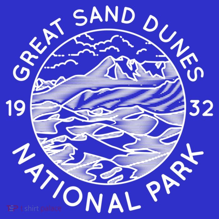 Great Sand Dunes National Park Cool White Line Art Outdoor Gift Premium T-Shirt