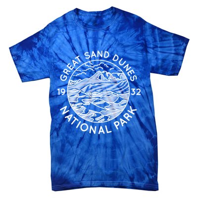 Great Sand Dunes National Park Cool White Line Art Outdoor Gift Tie-Dye T-Shirt