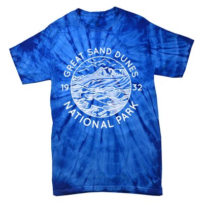 Great Sand Dunes National Park Cool White Line Art Outdoor Gift Tie-Dye T-Shirt