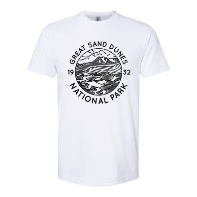 Great Sand Dunes National Park Cool White Line Art Outdoor Gift Softstyle CVC T-Shirt