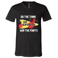 Go Sports Do The Thing Win The Points Funny V-Neck T-Shirt