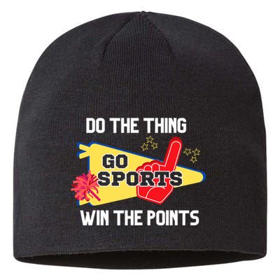 Go Sports Do The Thing Win The Points Funny Sustainable Beanie