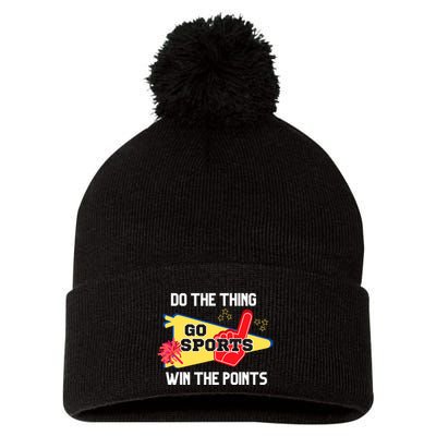 Go Sports Do The Thing Win The Points Funny Pom Pom 12in Knit Beanie