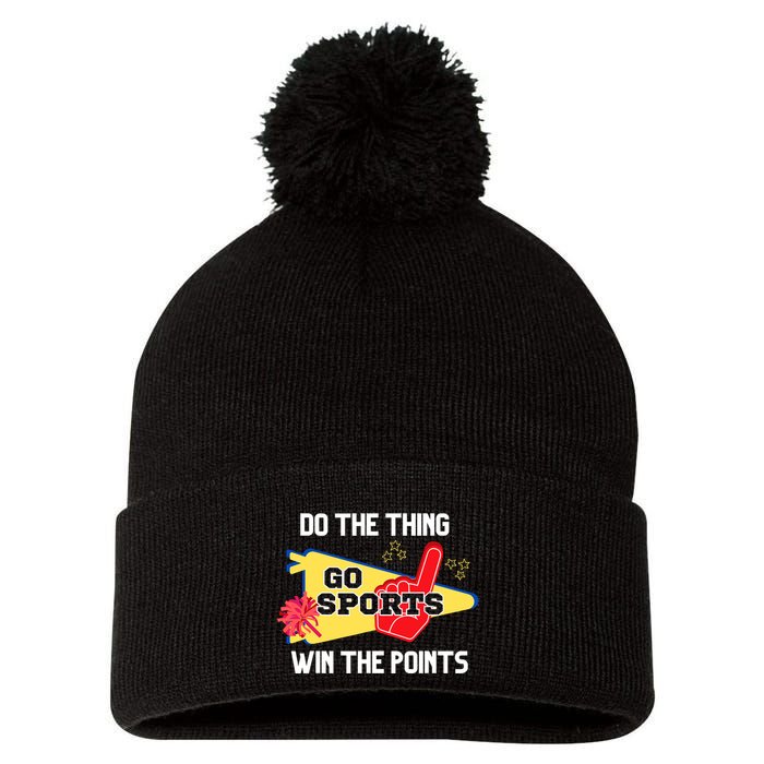 Go Sports Do The Thing Win The Points Funny Pom Pom 12in Knit Beanie
