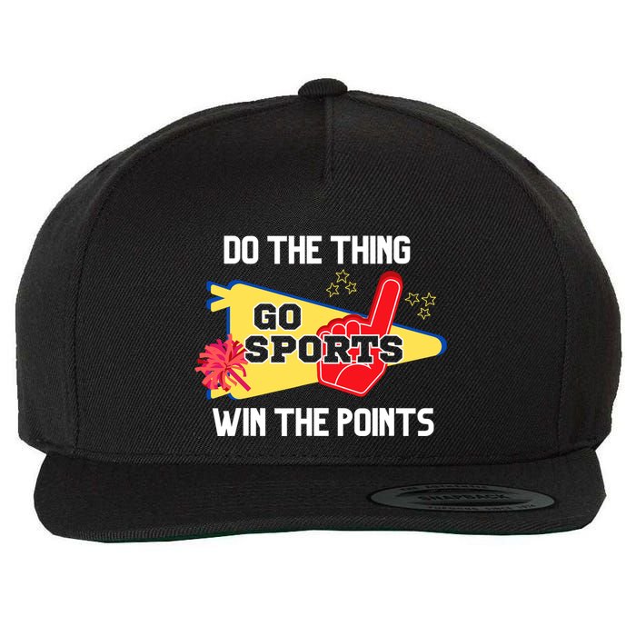 Go Sports Do The Thing Win The Points Funny Wool Snapback Cap