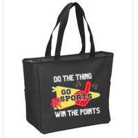 Go Sports Do The Thing Win The Points Funny Zip Tote Bag