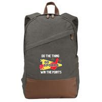 Go Sports Do The Thing Win The Points Funny Cotton Canvas Backpack