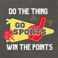 Go Sports Do The Thing Win The Points Funny Cotton Canvas Backpack