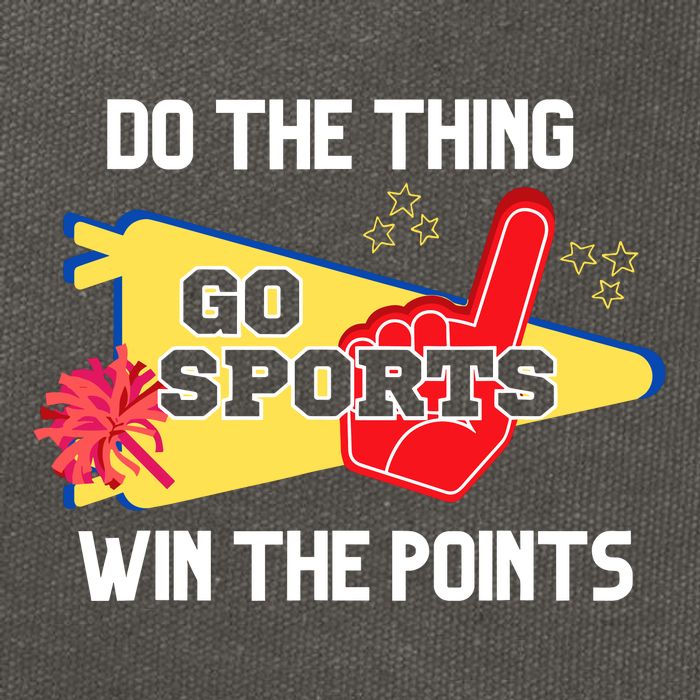 Go Sports Do The Thing Win The Points Funny Cotton Canvas Backpack