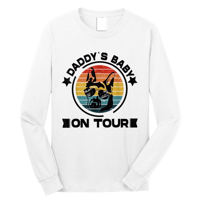 German Shepherd Daddys Dog On Tour Vintage German Shepard Long Sleeve Shirt