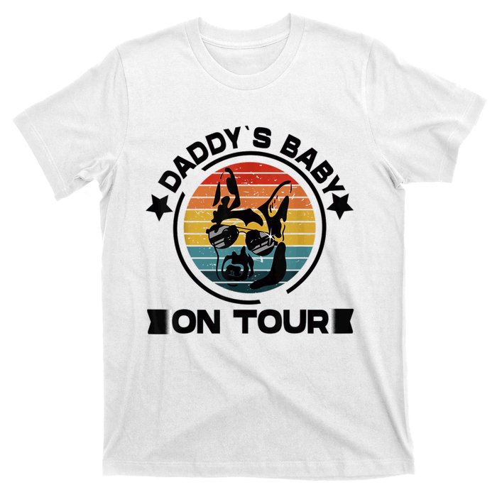 German Shepherd Daddys Dog On Tour Vintage German Shepard T-Shirt