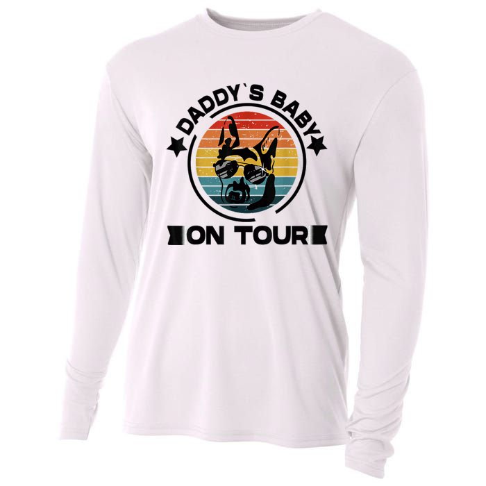 German Shepherd Daddys Dog On Tour Vintage German Shepard Cooling Performance Long Sleeve Crew