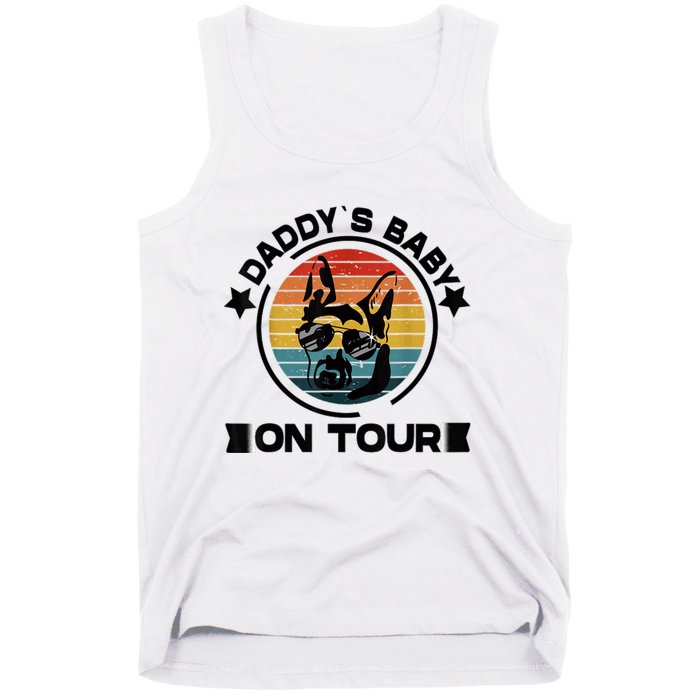 German Shepherd Daddys Dog On Tour Vintage German Shepard Tank Top