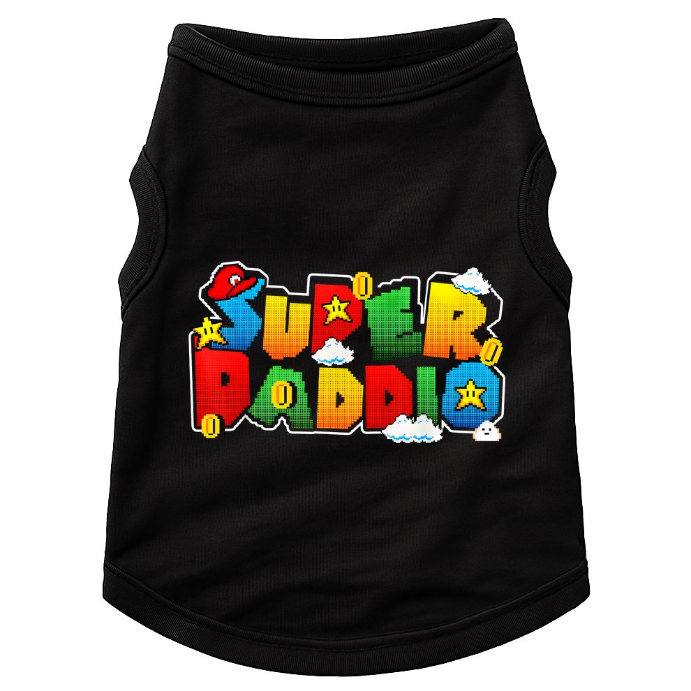 Gamer Super Daddy Funny Father Day Gifts From Wife & Kids Doggie Tank