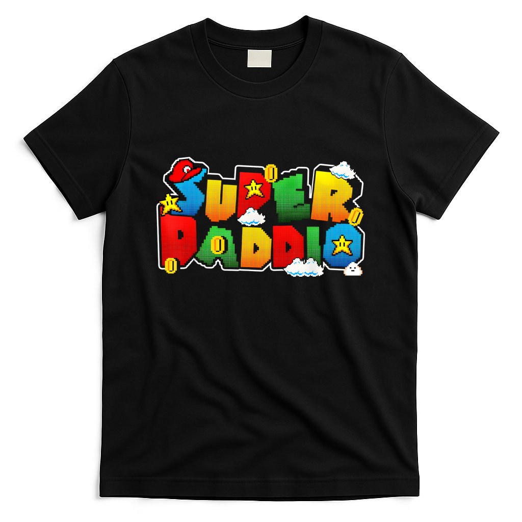 Gamer Super Daddy Funny Father Day Gifts From Wife & Kids T-Shirt