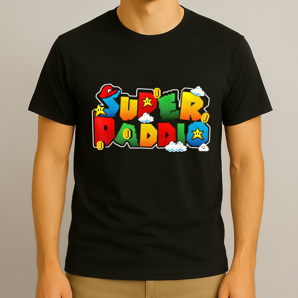 Gamer Super Daddy Funny Father Day Gifts From Wife & Kids T-Shirt