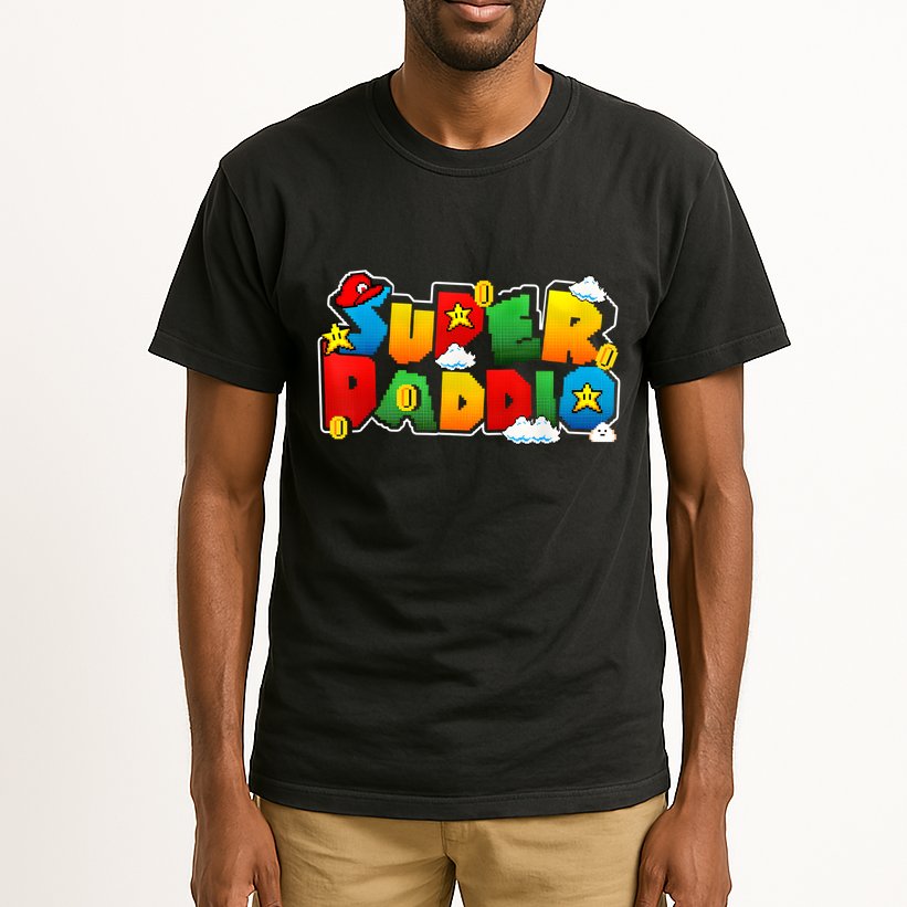 Gamer Super Daddy Funny Father Day Gifts From Wife & Kids Tall T-Shirt