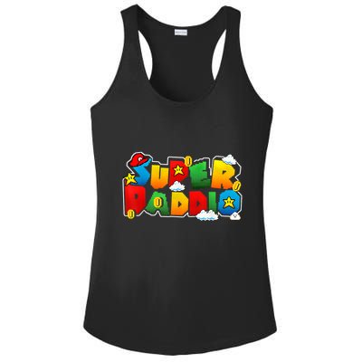 Gamer Super Daddy Funny Father Day Gifts From Wife & Kids Ladies PosiCharge Competitor Racerback Tank