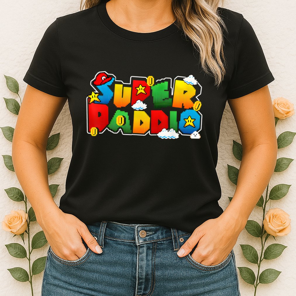 Gamer Super Daddy Funny Father Day Gifts From Wife & Kids Womens T-Shirt