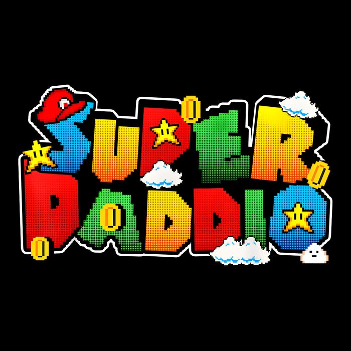 Gamer Super Daddy Funny Father Day Gifts From Wife & Kids Womens T-Shirt