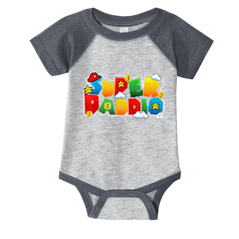 Gamer Super Daddy Funny Father Day Gifts From Wife & Kids Infant Baby Jersey Bodysuit
