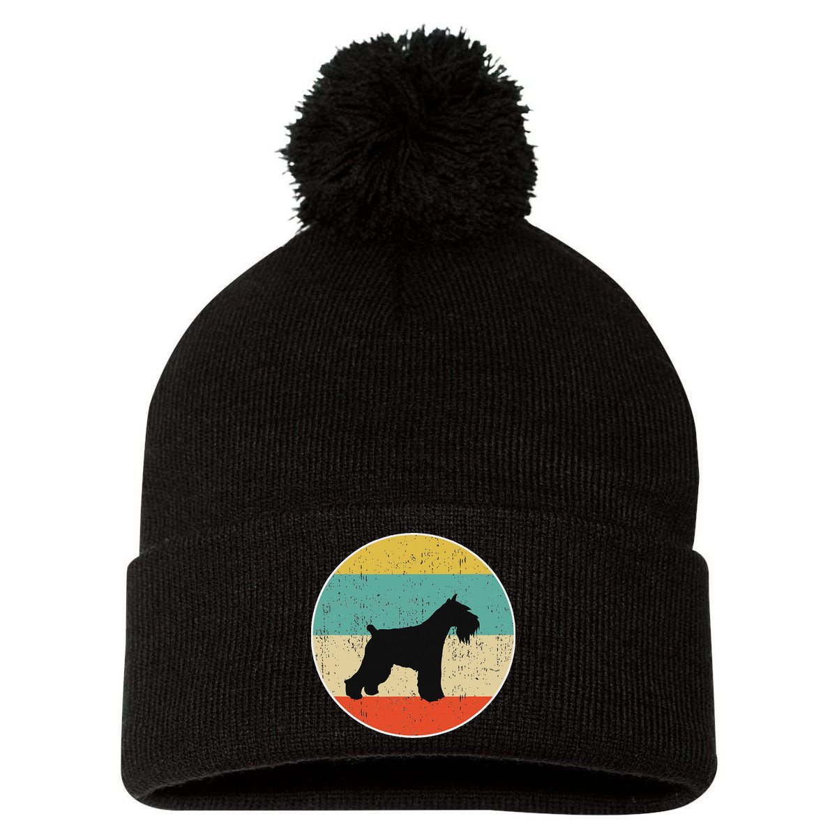 Giant Schnauzer Dog Gift Pom Pom 12in Knit Beanie