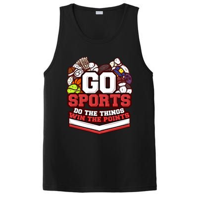 Go Sports Do The Things Win The Points Athlete Football Meaningful Gift PosiCharge Competitor Tank