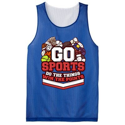 Go Sports Do The Things Win The Points Athlete Football Meaningful Gift Mesh Reversible Basketball Jersey Tank