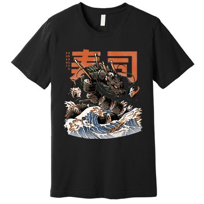 Great Sushi Dragon Japanese Food Kawaii Dragon Anime Sushi Premium T-Shirt