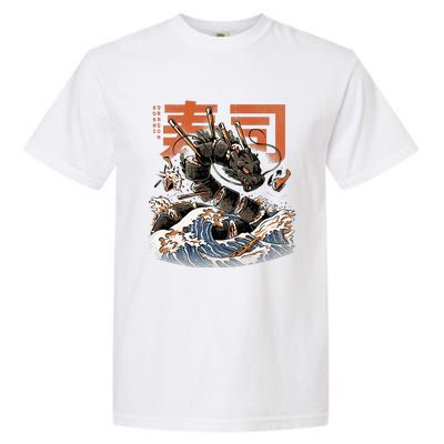 Great Sushi Dragon Japanese Food Kawaii Dragon Anime Sushi Garment-Dyed Heavyweight T-Shirt