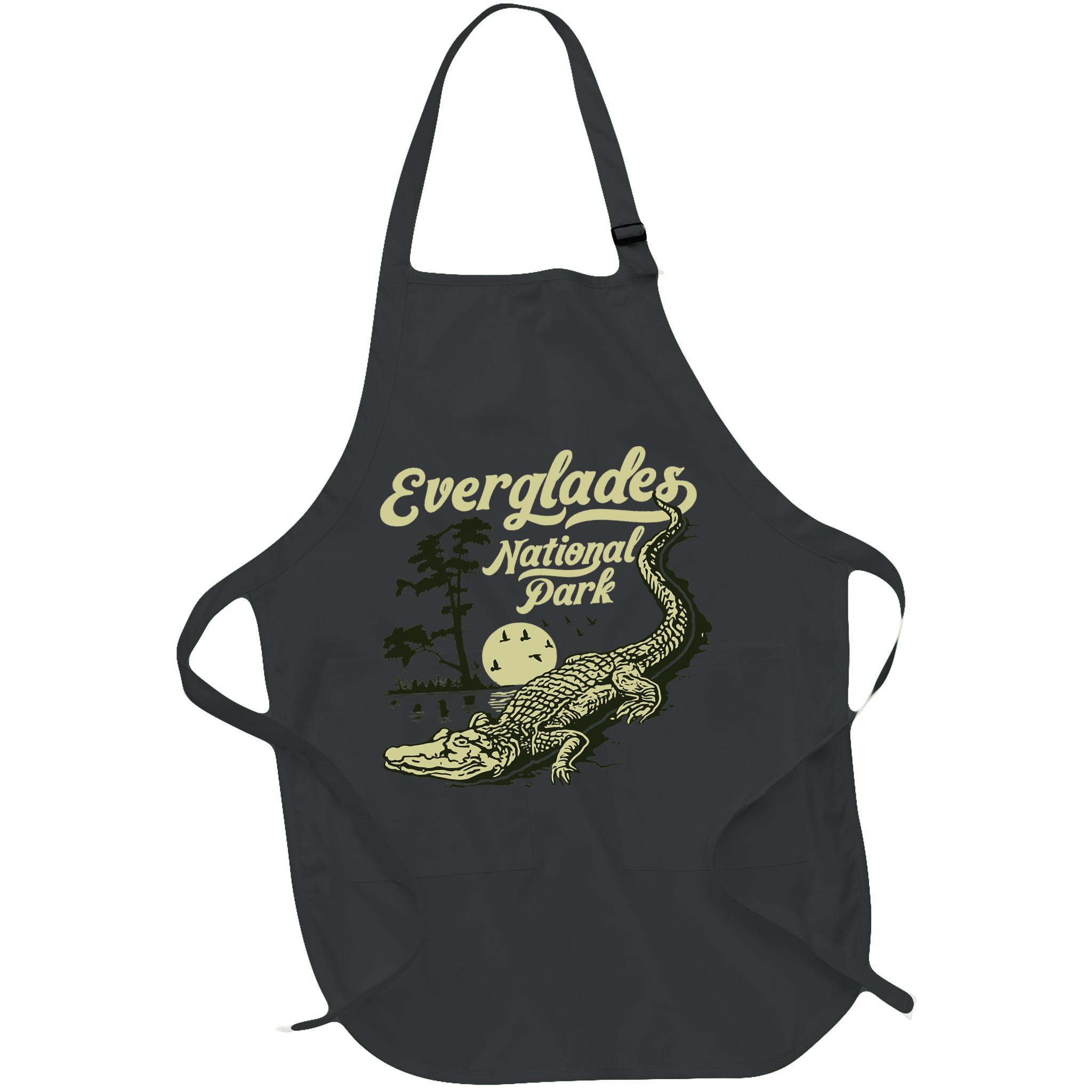 Giant Step Design Co. Everglades National Park Vintage Crocodile Alligator Florida Apron