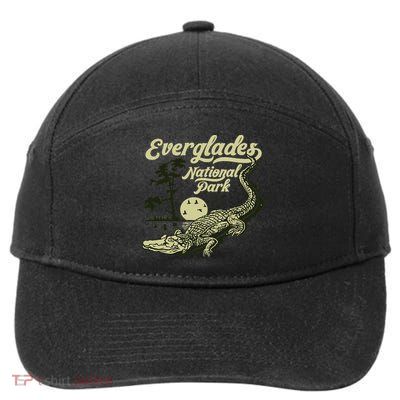Giant Step Design Co. Everglades National Park Vintage Crocodile Alligator Florida 7-Panel Snapback Hat