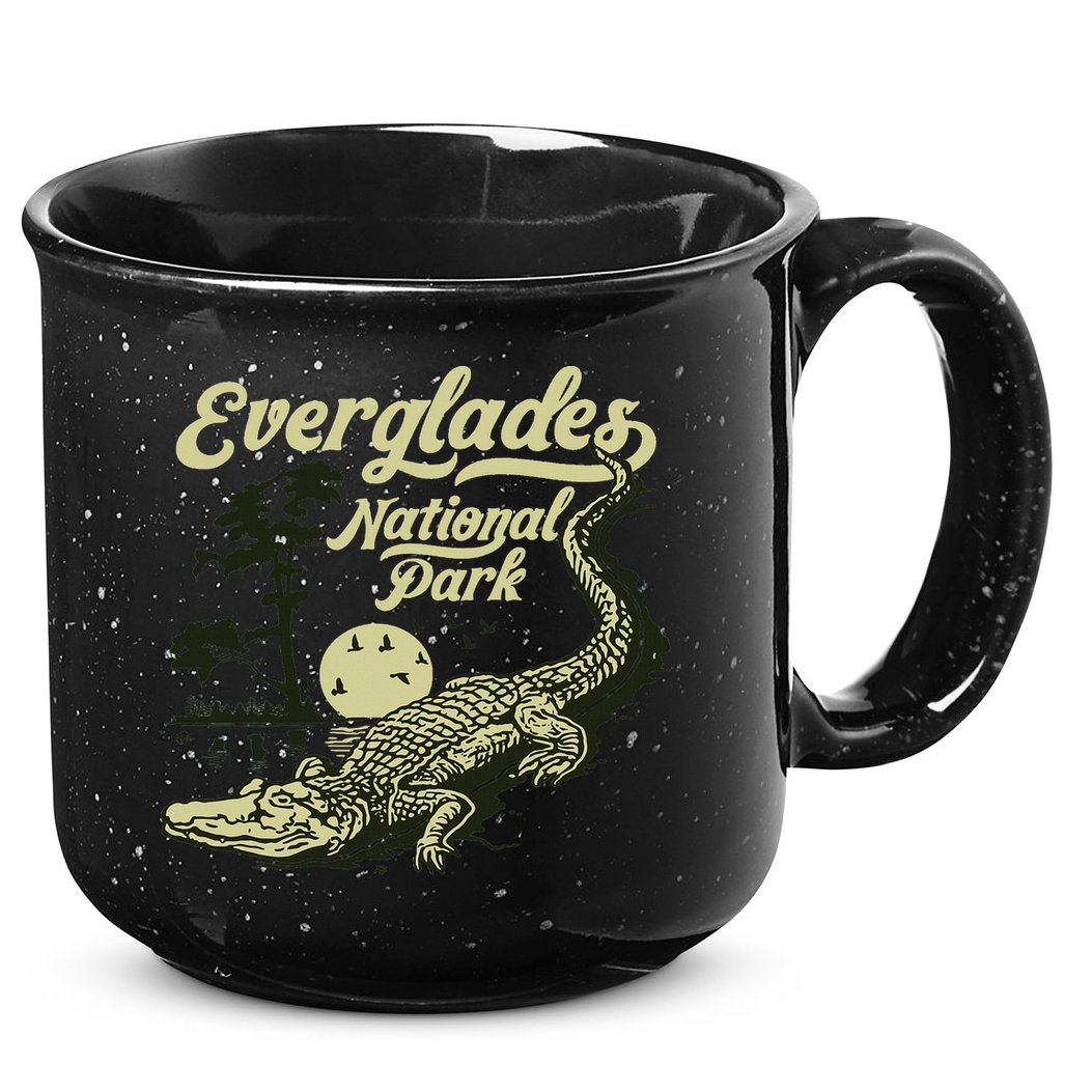 Giant Step Design Co. Everglades National Park Vintage Crocodile Alligator Florida 15oz Campfire Ceramic Mug