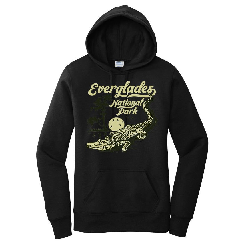 Giant Step Design Co. Everglades National Park Vintage Crocodile Alligator Florida Women's Pullover Hoodie