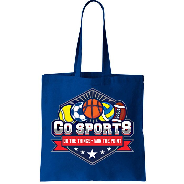 Go Sports Do The Things Win The Points Fan Athletic Game Gift Tote Bag