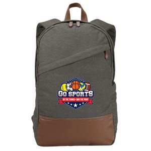 Go Sports Do The Things Win The Points Fan Athletic Game Gift Cotton Canvas Backpack