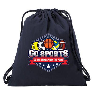 Go Sports Do The Things Win The Points Fan Athletic Game Gift Drawstring Bag