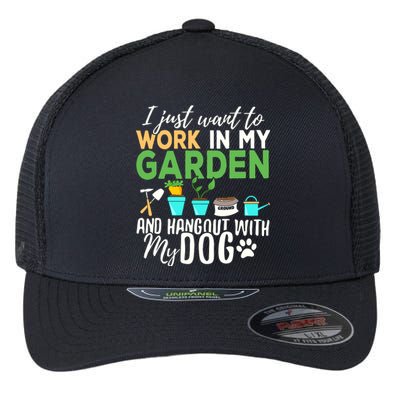 Gardening Shirts Dog Lover Gardener Garden Pet Gift Plants Flexfit Unipanel Trucker Cap